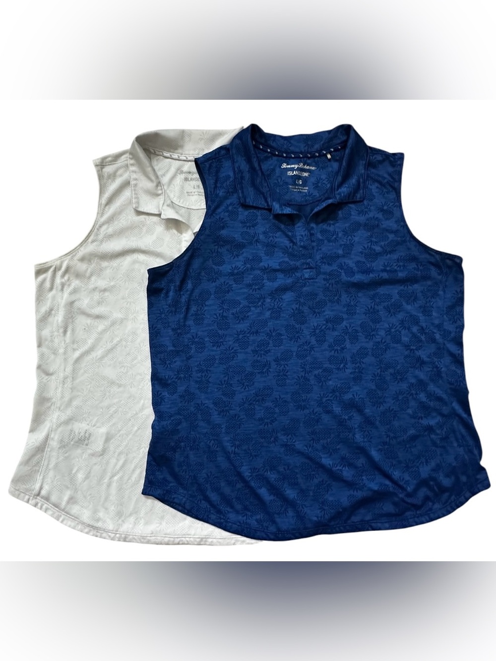 Tommy Bahama Sleeveless Polo Duo in Navy & White